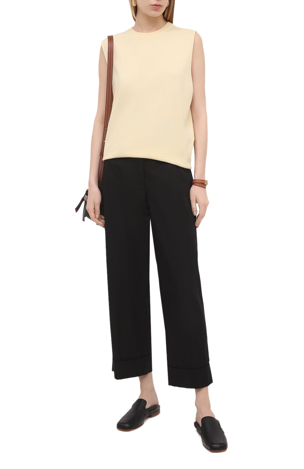 Брюки из хлопка и вискозы DRIES VAN NOTEN, арт. 211-10903-2109, фото 2