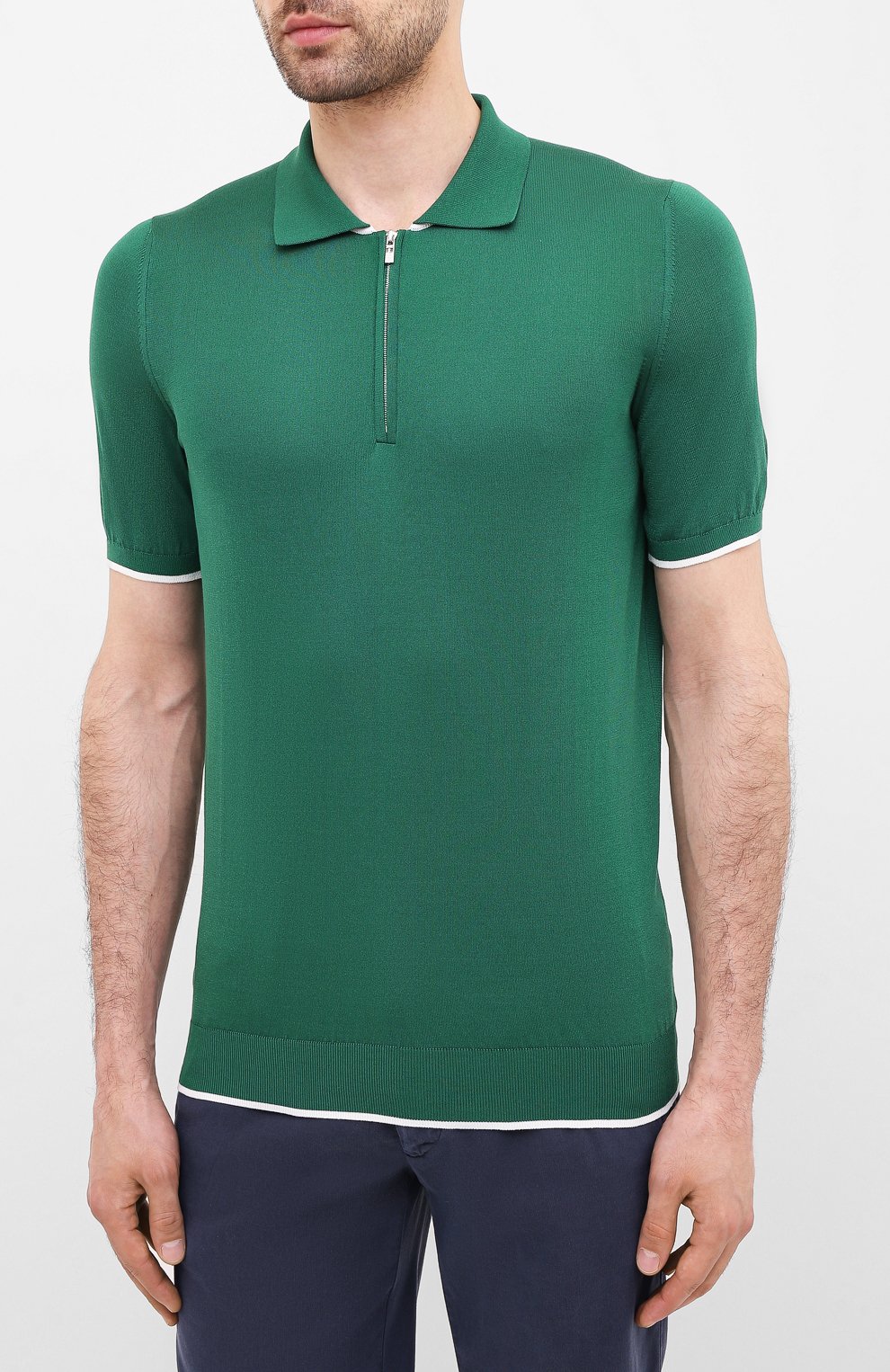 Шелковое поло KITON, арт. UK600, фото 3