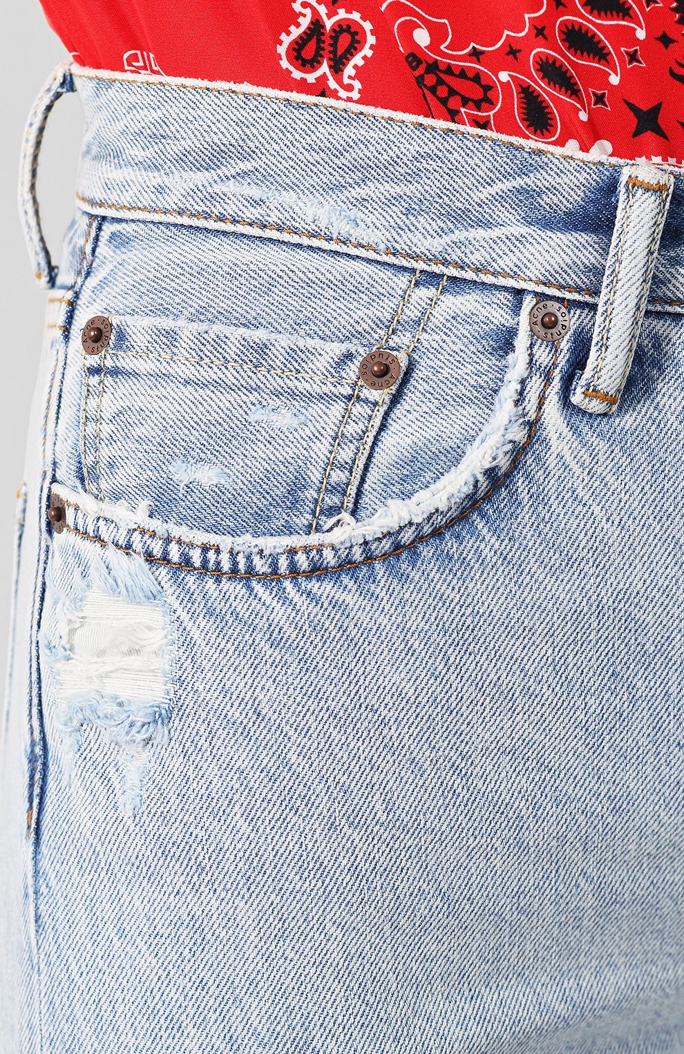 Джинсы ACNE STUDIOS голубого цвета по цене 23100 руб., арт. A00052, фото 5 Джинсы ACNE STUDIOS, арт. A00052, фото 5