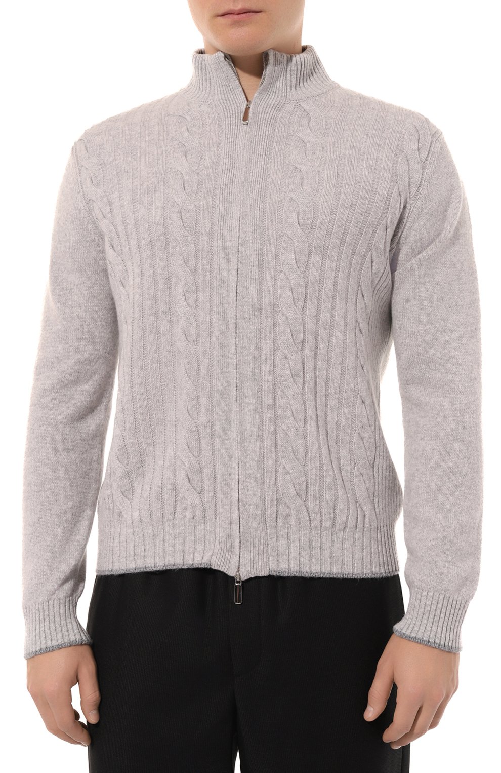 Кашемировый кардиган ANDREA CAMPAGNA серого цвета по цене 140500 руб., арт. WU25-95531, фото 3 Кашемировый кардиган ANDREA CAMPAGNA, арт. WU25-95531, фото 3