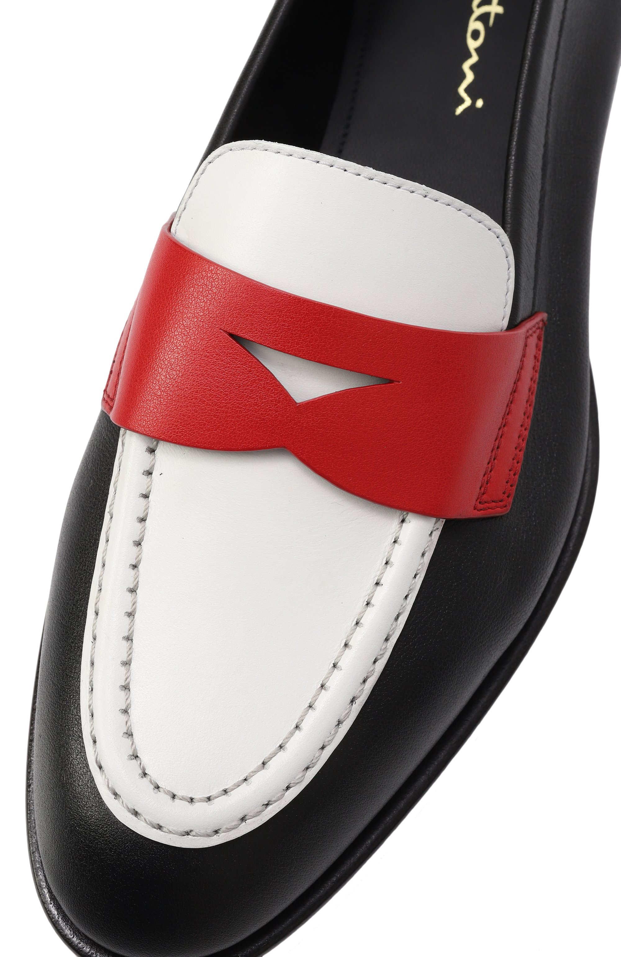 Кожаные пенни-лоферы SANTONI, арт. WUSG71491HAFSYTC, фото 7