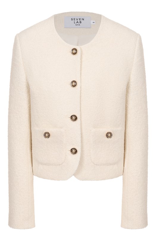 Твидовый жакет Seven Lab 225-S-W-10-11-043 Кремовый 225-S-W-10-11-043