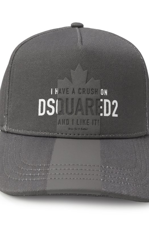 Хлопковая бейсболка Dsquared2 BCM0892/16701101 Серый  BCM0892/16701101 Фото 4