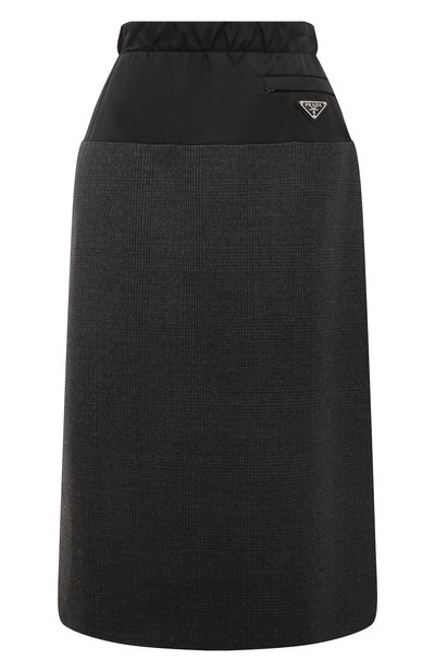Женская шерстяная юбка PRADA, арт. P198S-1ZJU-F0806-212