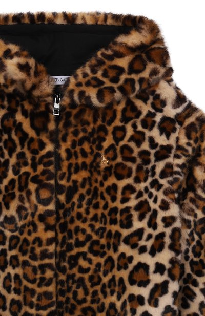 Шуба из экомеха DOLCE & GABBANA леопардового цвета по цене 120500 руб., арт. L52B09/FUPU8_001, фото 3 Шуба из экомеха DOLCE & GABBANA, арт. L52B09/FUPU8_001, фото 3