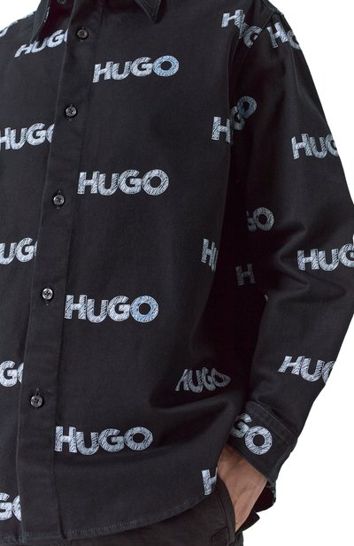 Хлопковая куртка-рубашка HUGO BLUE, арт. 50534186, фото 5