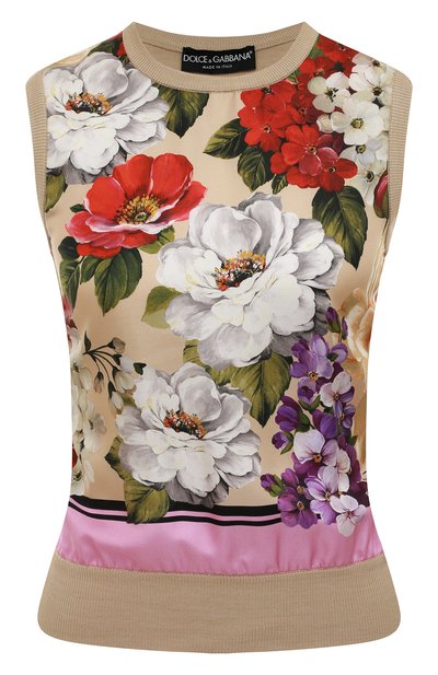 Женский шелковый топ DOLCE & GABBANA, арт. FX620T/JASKK/0UTLET AW22-23