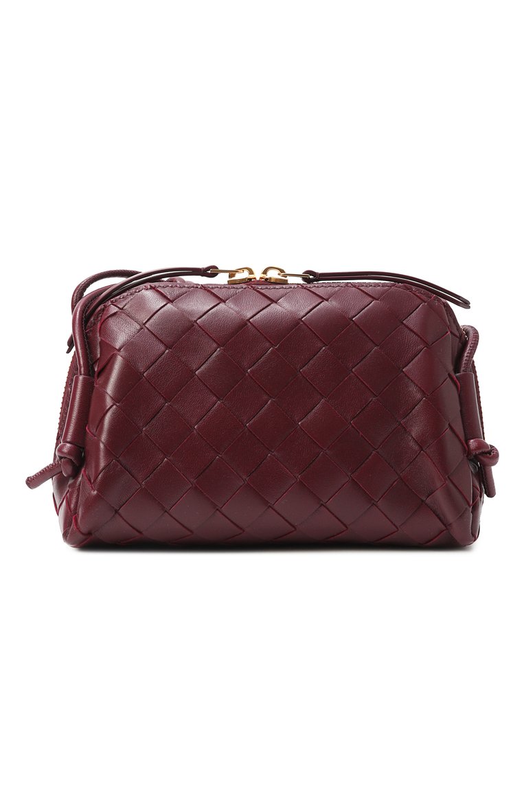 Женская сумка concert pouch BOTTEGA VENETA бордового цвета, арт. 794258/VCPP1 | Фото 1 (Материал: Натуральная кожа; Размер: mini; Ремень/цепочка: На ремешке; Автоматизация состава: Проставлено; Автоматизация ТО: Проставлено)
