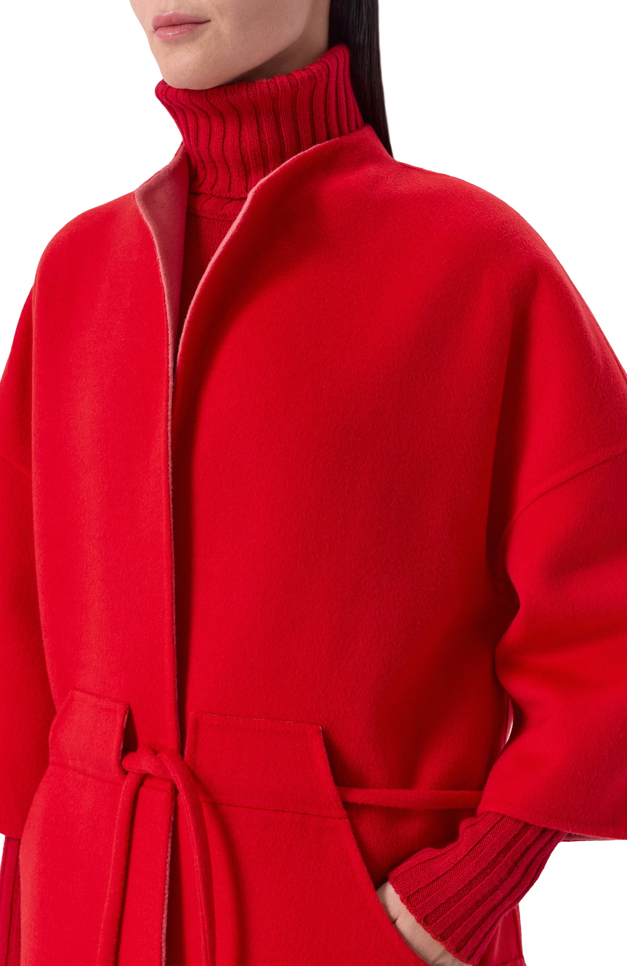 Шерстяное пальто GIORGIO ARMANI красного цвета по цене 499500 руб., арт. GW002461/TE20107, фото 5 Шерстяное пальто GIORGIO ARMANI, арт. GW002461/TE20107, фото 5