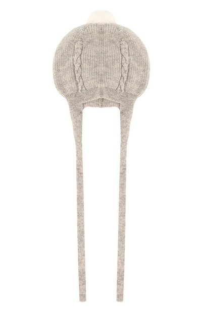 Кашемировая шапка BABY T серого цвета по цене 7485 руб., арт. 23AIC804CUP, фото 1 Кашемировая шапка BABY T, арт. 23AIC804CUP, фото 1