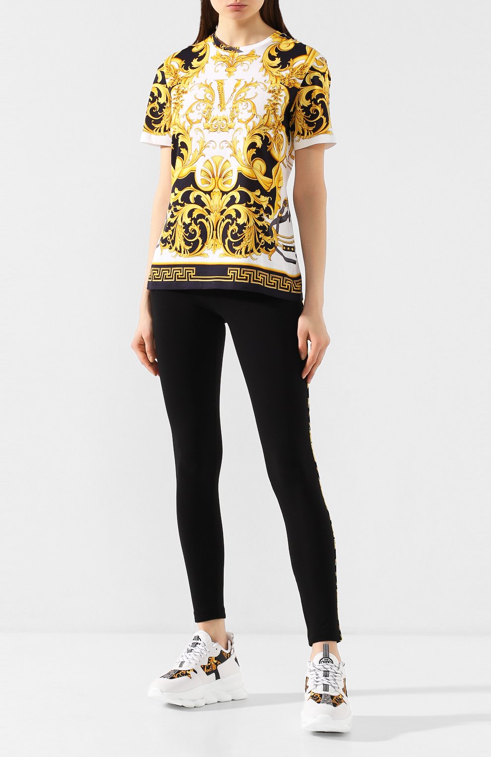 Хлопковые легинсы VERSACE, арт. AGD03007/A233305, фото 2