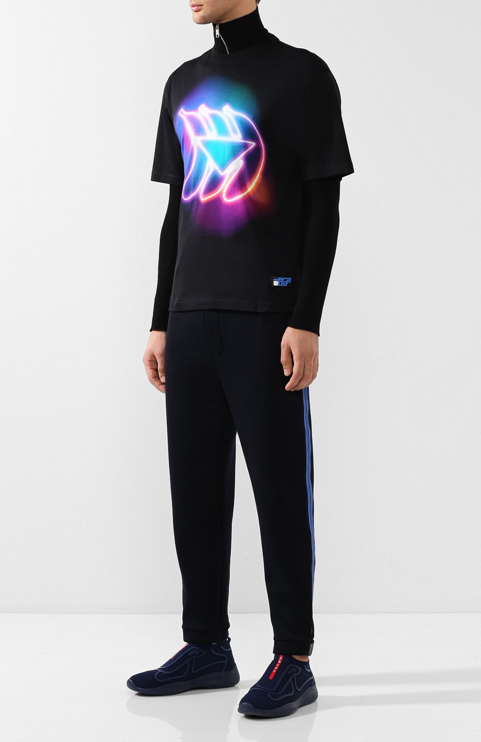 Текстильные кроссовки prada linea rossa PRADA, арт. 4E3392-3KPL-F0V41, фото 2