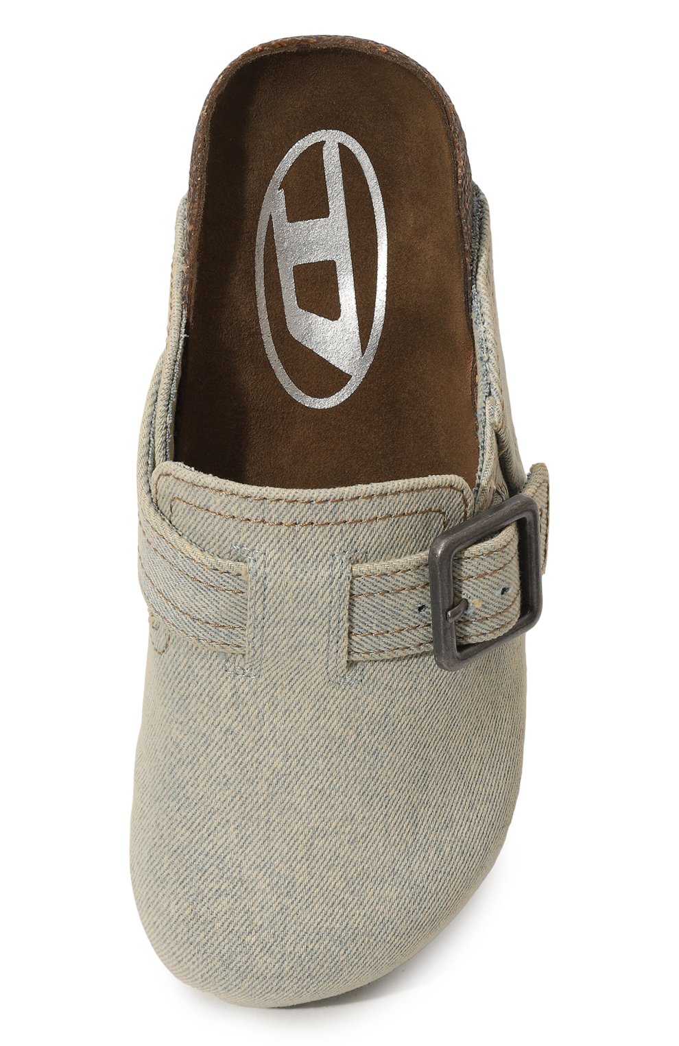 Текстильные сабо DIESEL голубого цвета по цене 20650 руб., арт. Y03375/P3997/35, фото 4 Текстильные сабо DIESEL, арт. Y03375/P3997/35, фото 4