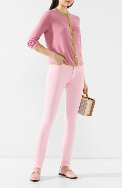 Джинсы прямого кроя GUCCI розового цвета по цене 79200 руб., арт. 502797/XDAHG, фото 2 Джинсы прямого кроя GUCCI, арт. 502797/XDAHG, фото 2