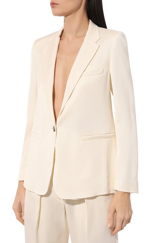 Жакет из вискозы и хлопка Forte_forte 12016_MY JACKET Кремовый  12016_MY JACKET Фото 3