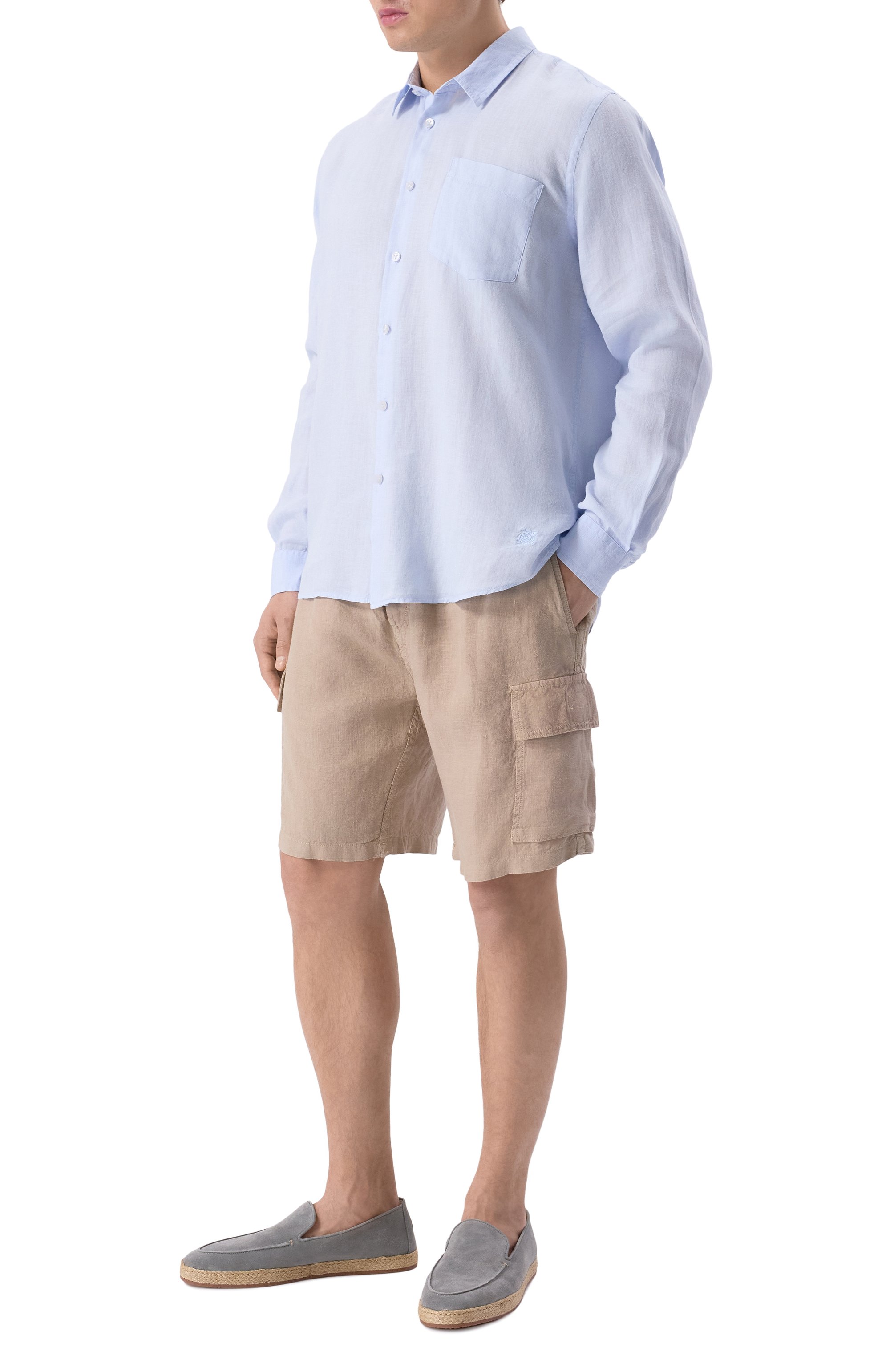 Льняные шорты VILEBREQUIN бежевого цвета по цене 31700 руб., арт. BAIE/U3U01, фото 2 Льняные шорты VILEBREQUIN, арт. BAIE/U3U01, фото 2