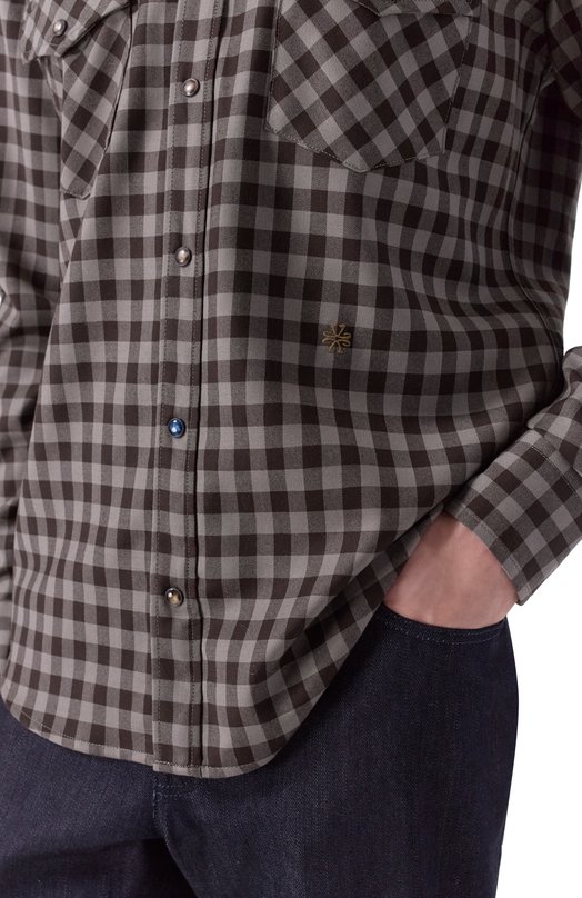 Шерстяная рубашка Jacob Cohen JUM_C0002 017 T804A RW Коричневый  JUM_C0002 017 T804A RW Фото 5