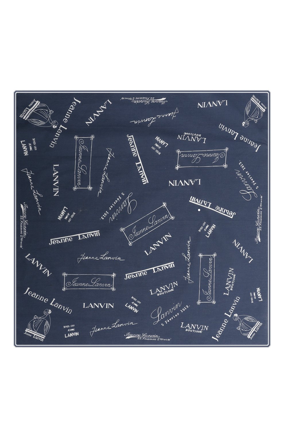 Хлопковый платок LANVIN синего цвета по цене 9215 руб., арт. 6L5555/SQ071, фото 3 Хлопковый платок LANVIN, арт. 6L5555/SQ071, фото 3