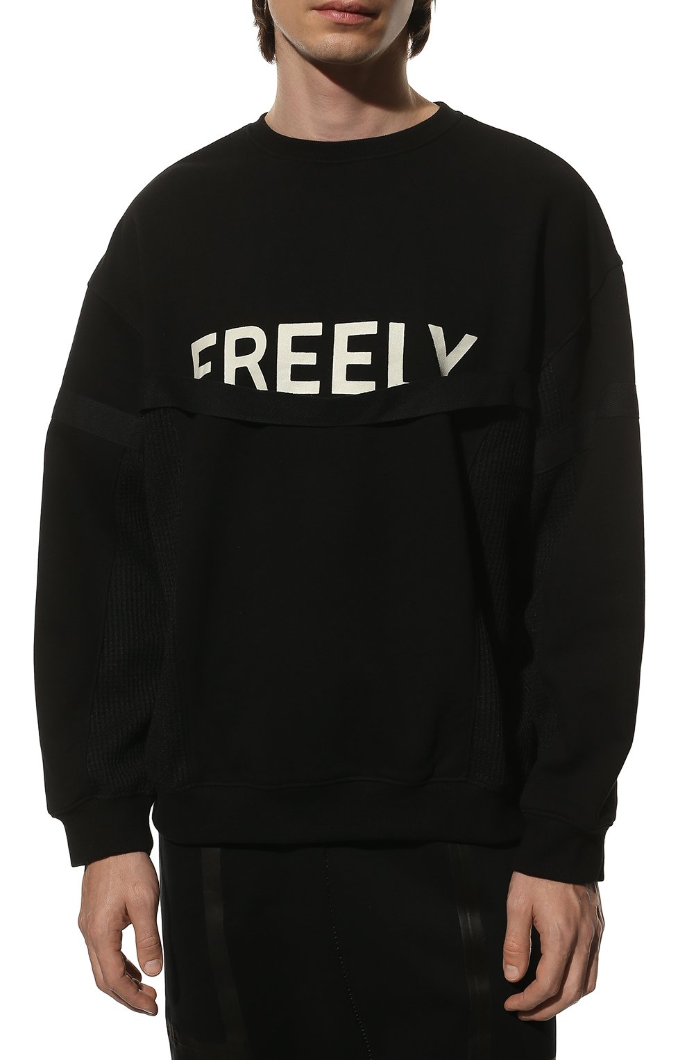 Хлопковый свитшот TEE LIBRARY черного цвета по цене 18100 руб., арт. TBF-0S-27, фото 3 Хлопковый свитшот TEE LIBRARY, арт. TBF-0S-27, фото 3