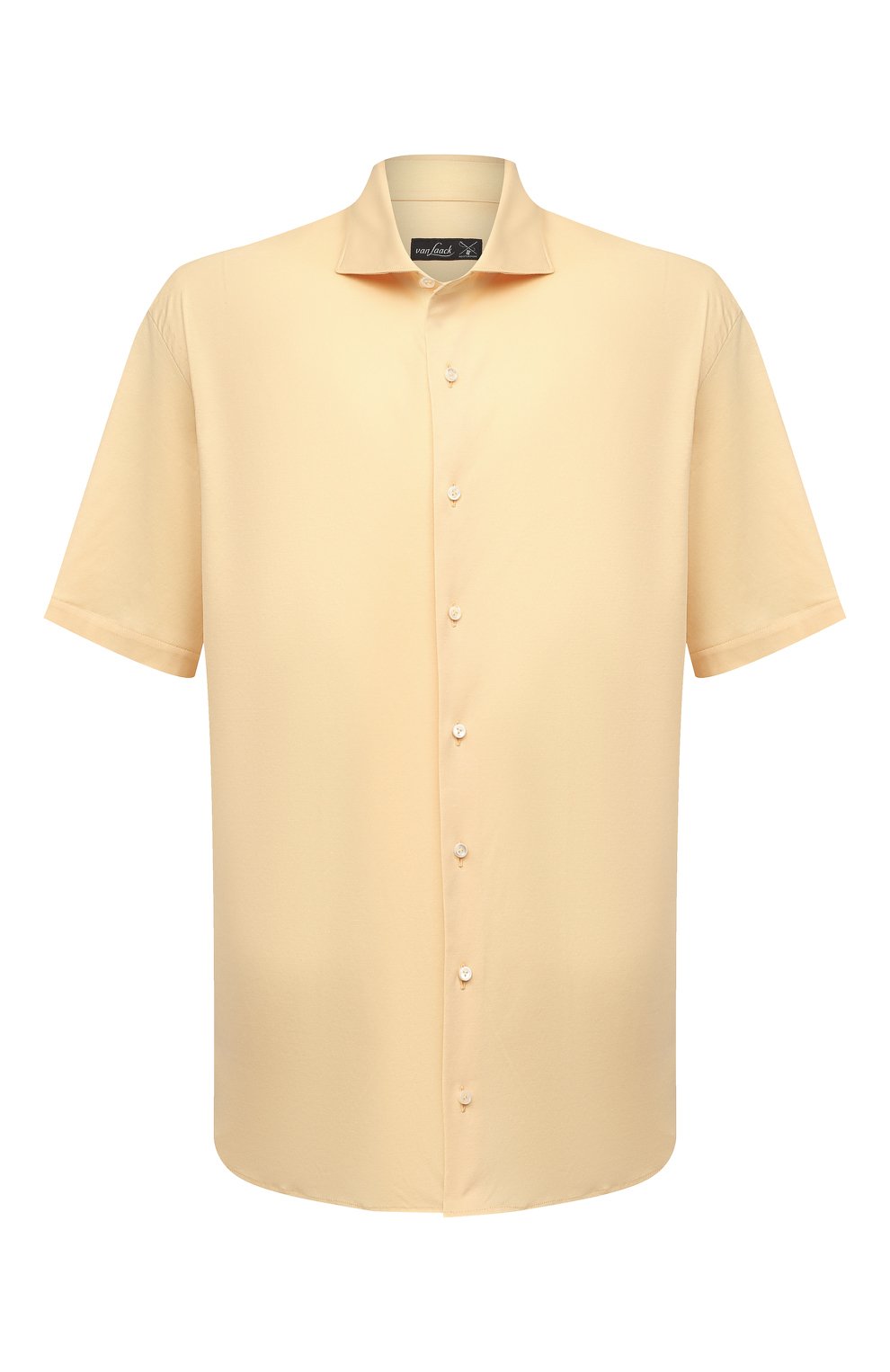 Хлопковая рубашка VAN LAACK желтого цвета по цене 24250 руб., арт. M-PER0N-SSF/180031/3XL, фото 1 Хлопковая рубашка VAN LAACK, арт. M-PER0N-SSF/180031/3XL, фото 1