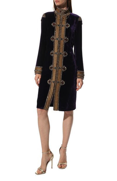 Платье из вискозы и шелка RALPH LAUREN, арт. 290736356, фото 3