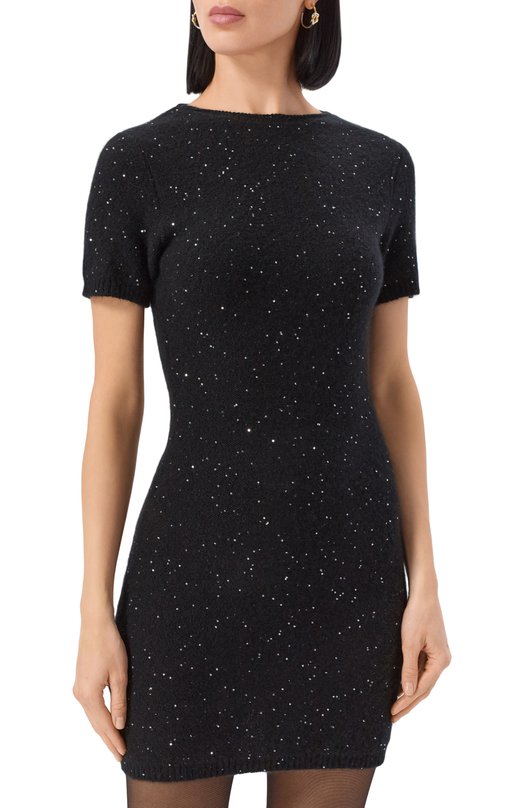 Платье из кашемира и хлопка Addicted AD2518 Чёрный  AD2518 Фото 3