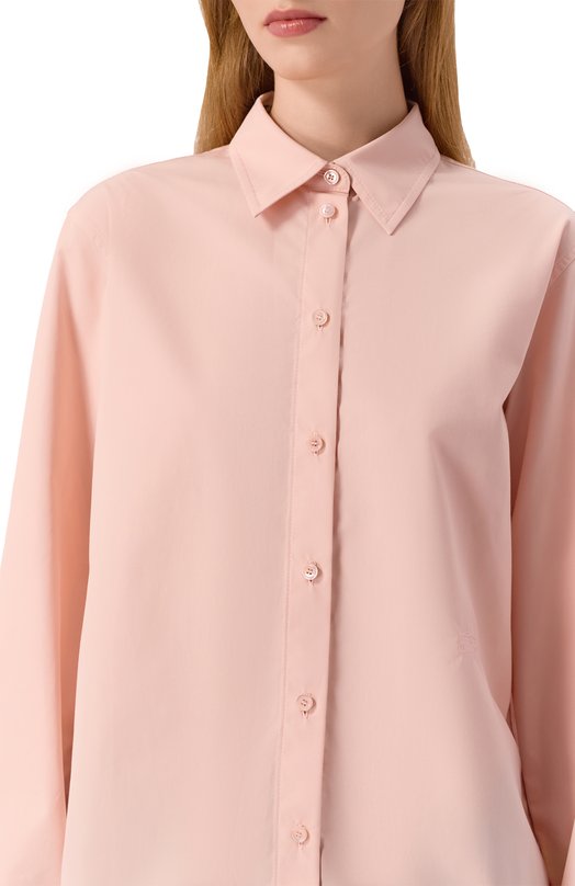 Хлопковая рубашка Burberry 8111216 Розовый  8111216 Фото 5
