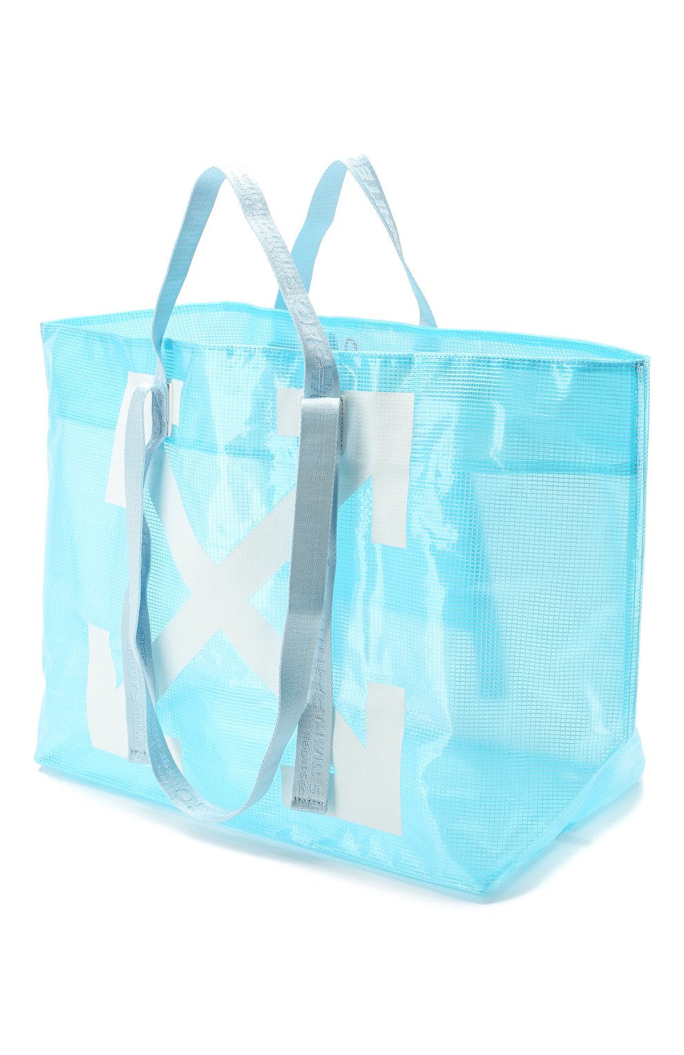 Сумка-тоут OFF-WHITE голубого цвета по цене 29500 руб., арт. 0WNA094R20H07071B301, фото 4 Сумка-тоут OFF-WHITE, арт. 0WNA094R20H07071B301, фото 4
