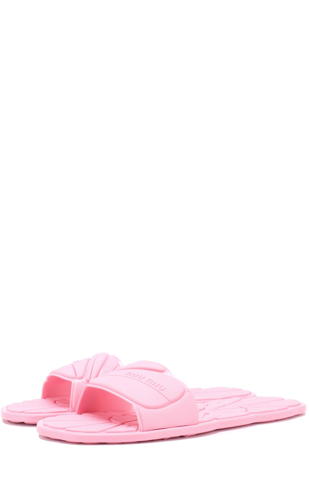 Резиновые шлепанцы с логотипом бренда MIU MIU, арт. 5XX197/A89, фото 1