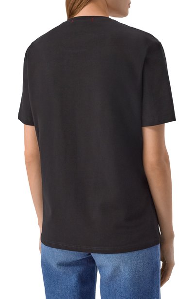 Хлопковая футболка FLASHIN черного цвета по цене 13500 руб., арт. FS25TBM, фото 4 Хлопковая футболка FLASHIN, арт. FS25TBM, фото 4