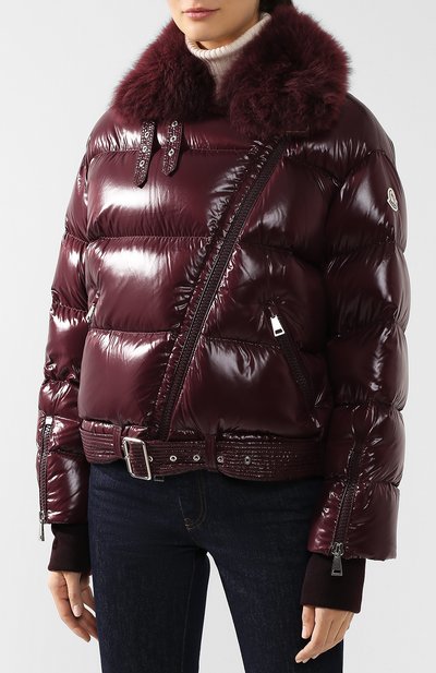 Стеганый пуховик с меховым воротником MONCLER, арт. D2-093-46395-15-68950, фото 3