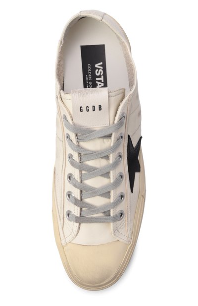 Кожаные кеды v-star GOLDEN GOOSE DELUXE BRAND кремового цвета по цене 68200 руб., арт. GMF00129.F003996, фото 5 Кожаные кеды v-star GOLDEN GOOSE DELUXE BRAND, арт. GMF00129.F003996, фото 5