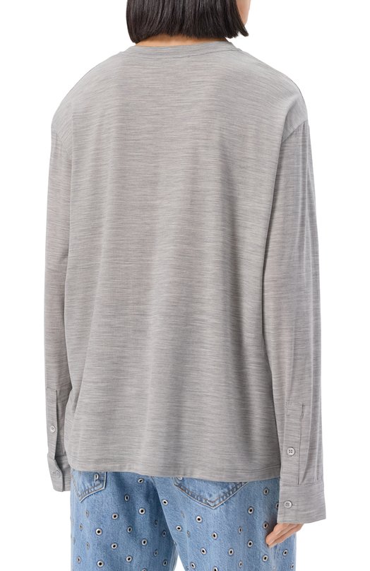 Лонгслив из лиоцелла и шерсти 12 STOREEZ 133024 Серый  133024 Фото 4