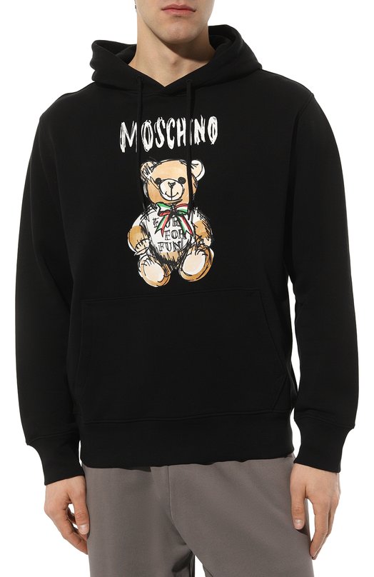 

Хлопковое худи Moschino, Чёрный