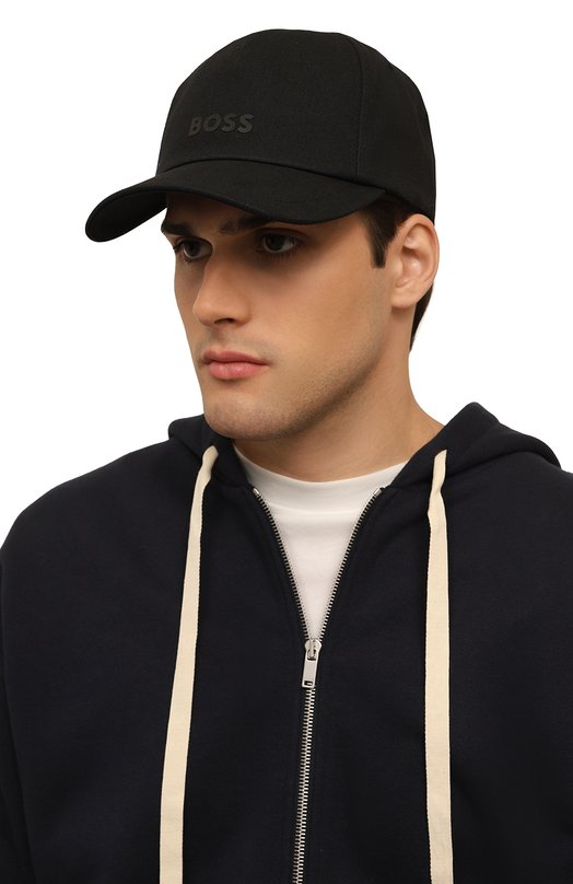 Хлопковая бейсболка BOSS Orange Чёрный, фото 2