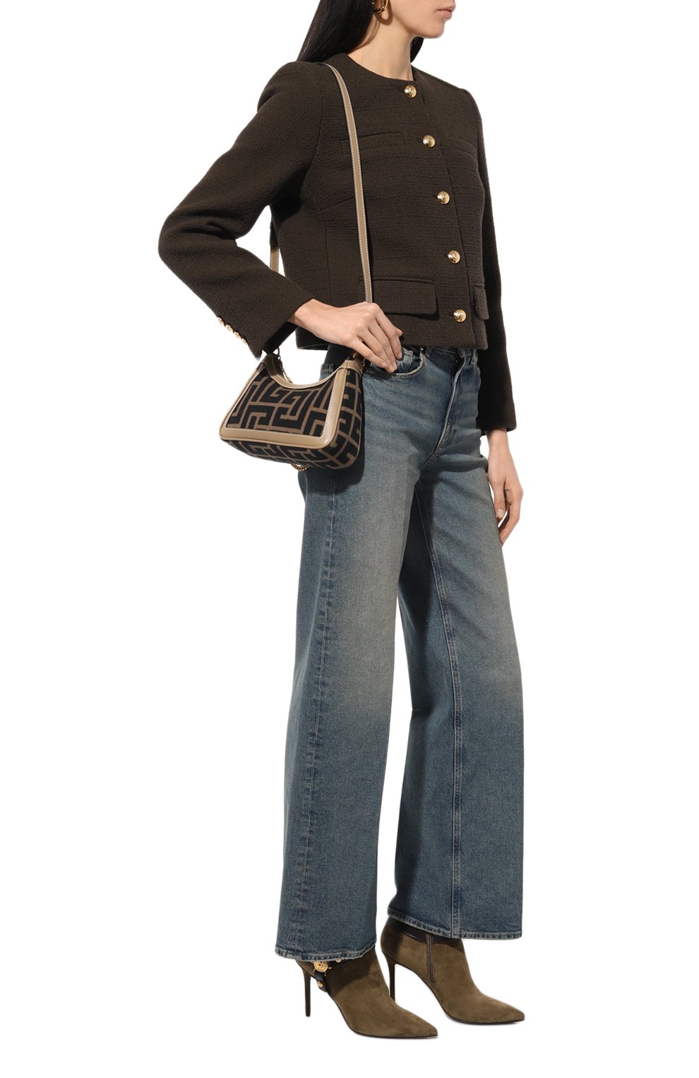 Замшевые ботильоны eva 95 BALMAIN, арт. DN0TE012/LSAL, фото 2