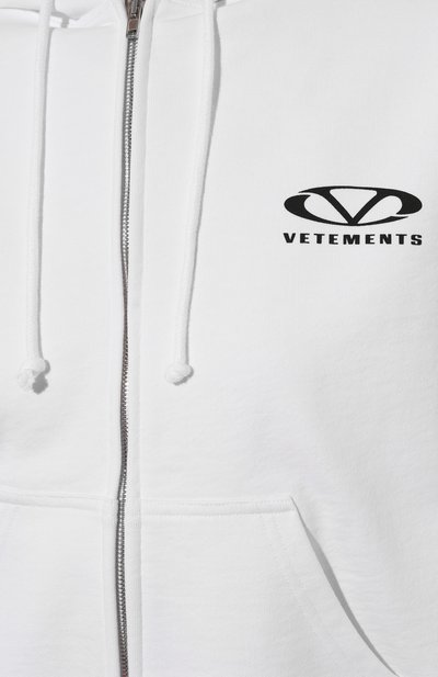 Хлопковая толстовка VETEMENTS белого цвета по цене 85000 руб., арт. UA66HD820W, фото 5 Хлопковая толстовка VETEMENTS, арт. UA66HD820W, фото 5