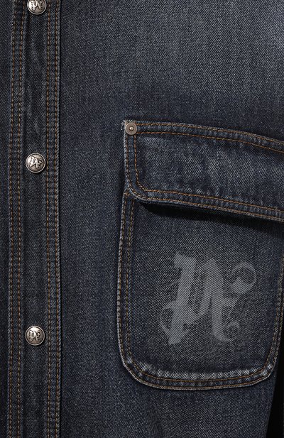 Джинсовая рубашка PALM ANGELS, арт. PMYD020F24DEN001, фото 5