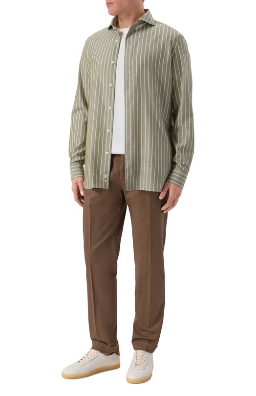 Рубашка из лиоцелла и хлопка Giampaolo 608/TS44348 Зелёный  608/TS44348 Фото 2