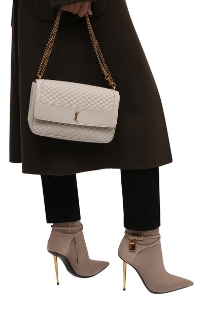 Замшевые ботильоны TOM FORD бежевого цвета по цене 184500 руб., арт. W2959T-LCL071, фото 3 Замшевые ботильоны TOM FORD, арт. W2959T-LCL071, фото 3