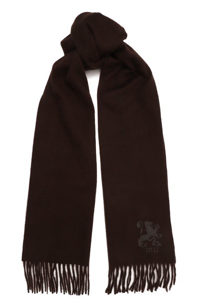 Мужской шарф с отделкой из кожи аллигатора ZILLI, арт. SWF001M0310VBLE00N003