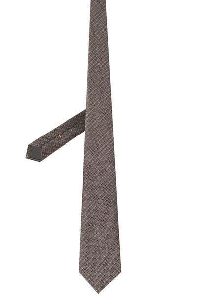 Шелковый галстук CANALI коричневого цвета по цене 15950 руб., арт. 18/HJ03646, фото 3 Шелковый галстук CANALI, арт. 18/HJ03646, фото 3