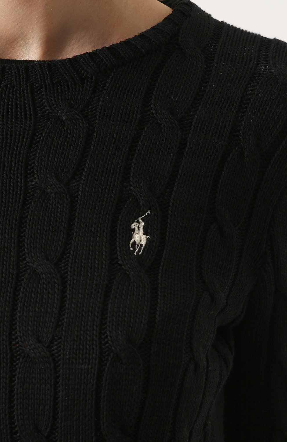 Хлопковый пуловер POLO RALPH LAUREN черного цвета по цене 19650 руб., арт. 211580009, фото 5 Хлопковый пуловер POLO RALPH LAUREN, арт. 211580009, фото 5