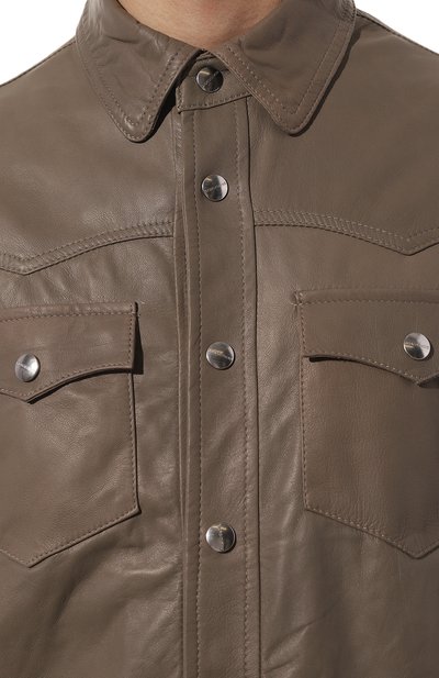 Кожаная рубашка GIORGIO BRATO, арт. GU23S12099NAPPA G0, фото 5