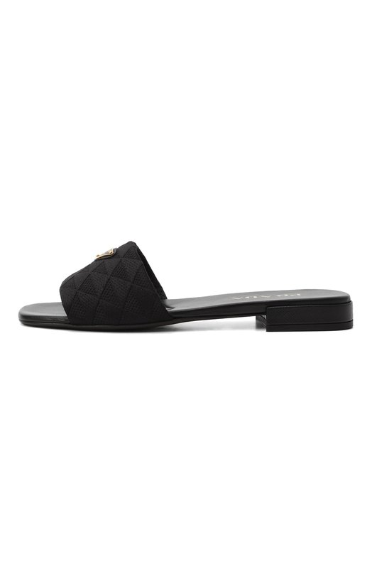 Текстильные шлепанцы Prada 1XX637/A0103LK6 Чёрный  1XX637/A0103LK6 Фото 4