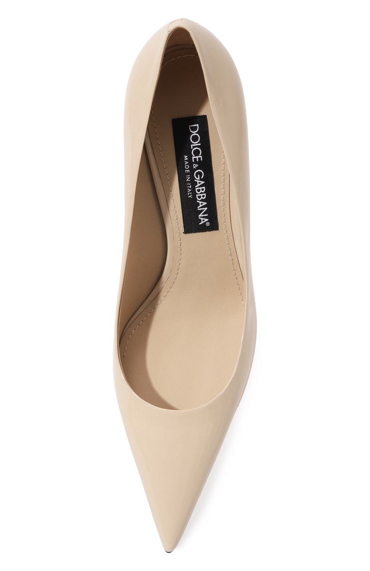 Женские лакированные туфли lollo 60 DOLCE & GABBANA бежевого цвета, арт. CD1730/A1471 | Фото 6 (Материал внутренний: Натуральная кожа; Каблук высота: Средний; Подошва: Плоская; Каблук тип: Шпилька; Материал внешний: Натуральная кожа; Автоматизация состава: Проставлено; Размерность: Товар большемерит; Автоматизация ТО: Проставлено; Re-sync: On)