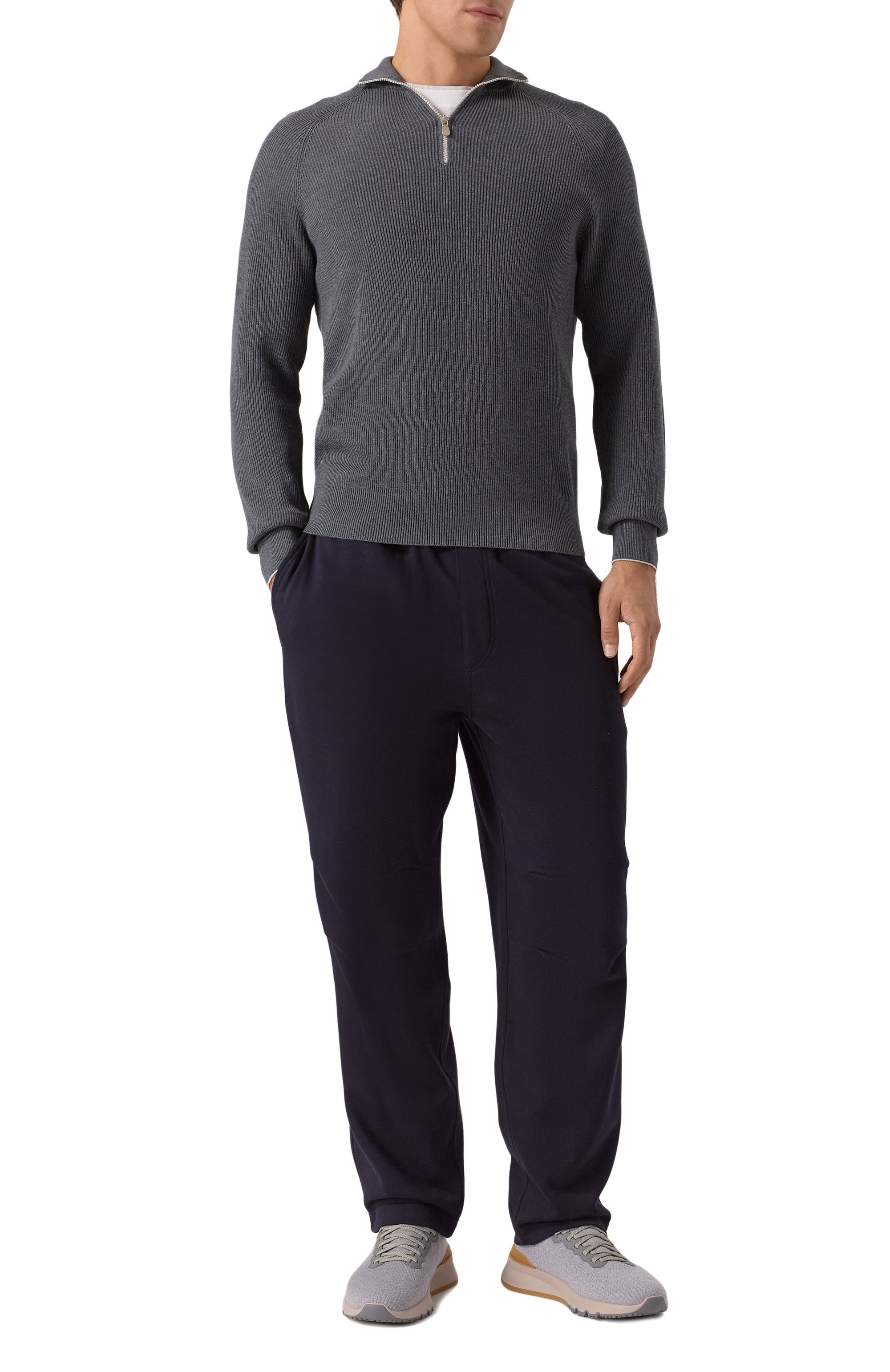 Хлопковый джемпер BRUNELLO CUCINELLI, арт. M29400104, фото 2