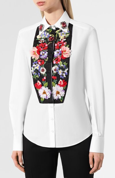 Хлопковая рубашка DOLCE & GABBANA, арт. F5K69Z/GD66V, фото 3
