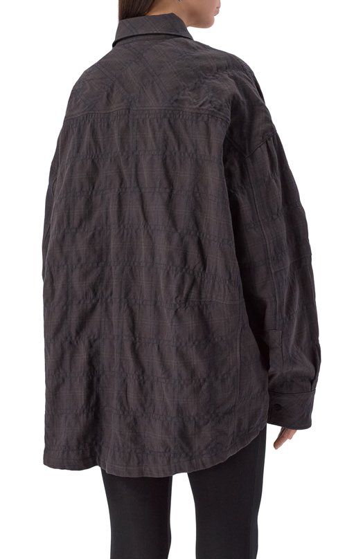 Блузка из шерсти и хлопка Andrea Ya'aqov 25WT0K27/C0TT0N W00L Коричневый  25WT0K27/C0TT0N W00L Фото 4