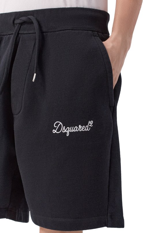 Хлопковые шорты Dsquared2 S74MU0969/D25029 Чёрный  S74MU0969/D25029 Фото 5
